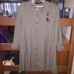 ZARA Plaid Button Down Shirt Size S